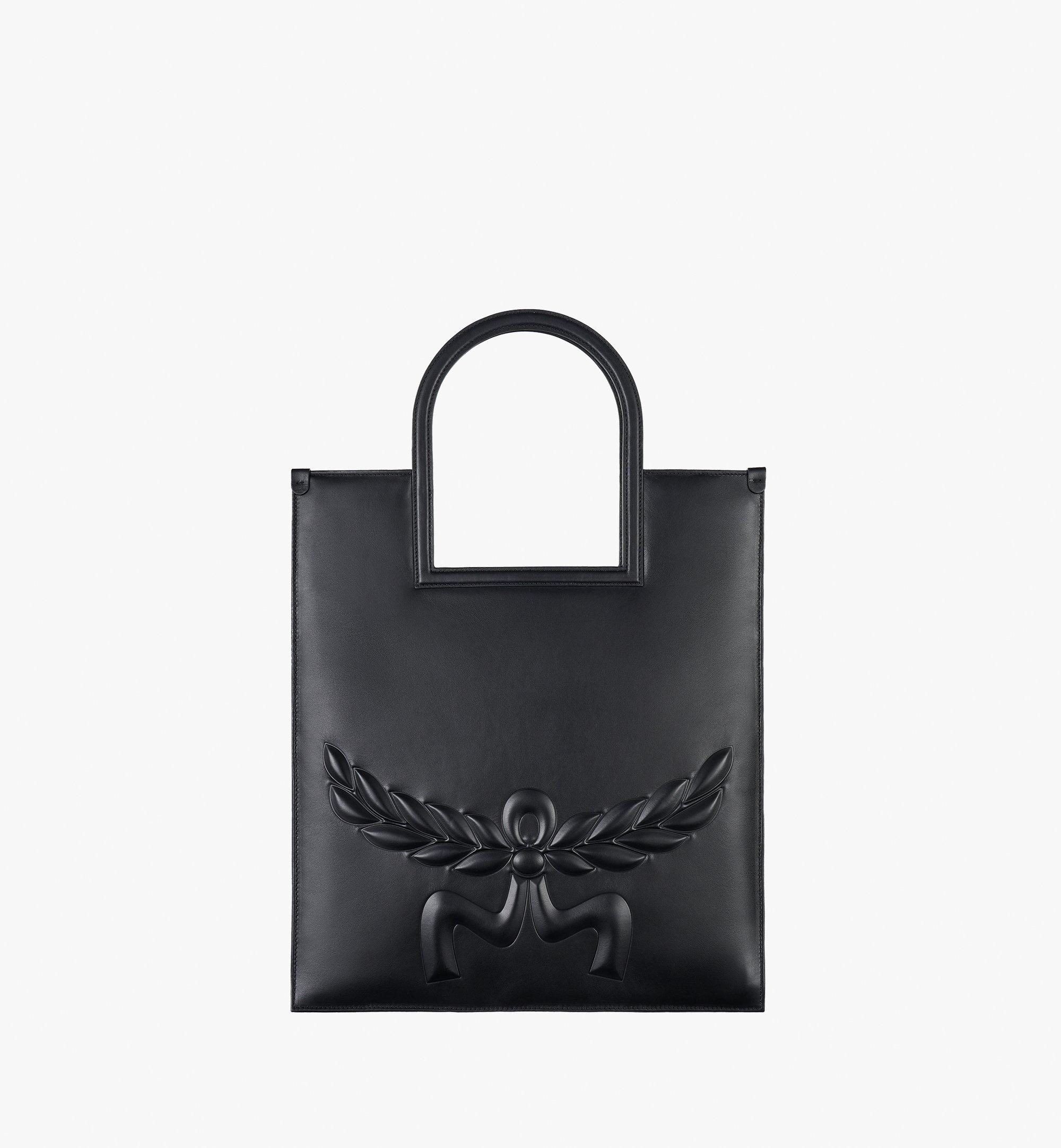 Mcm black and white on sale tote